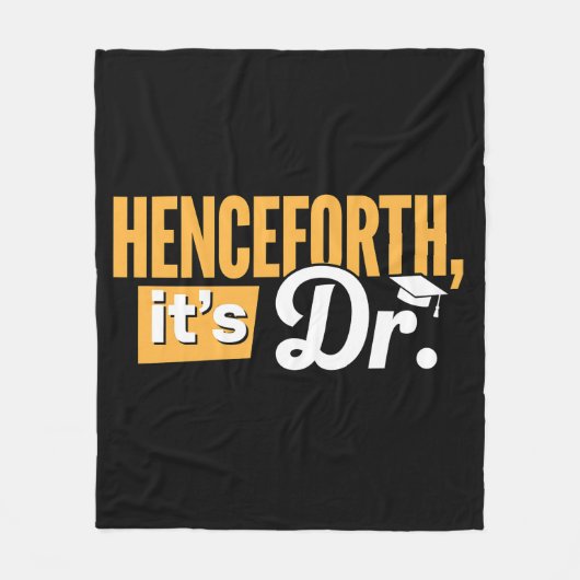 Jetzt ist es Dr. Doktorand Doktorat Doktortitel Fleecedecke (Vorderseite)