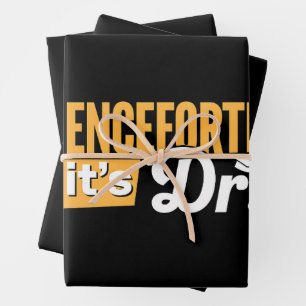 Jetzt ist es Dr. Doktorand Doktorat Doktortitel Geschenkpapier Set