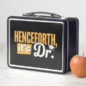 Jetzt ist es Dr. Doktorand Doktorat Doktortitel Metall Brotdose (Beispiel)