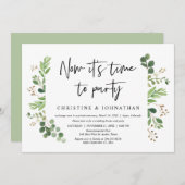 Jetzt ist es Zeit zum Party, Hochzeitsfeier-Party Einladung (Vorne/Hinten)