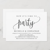 Jetzt ist es Zeit zum Party, Hochzeitsfeier zu bee Einladung (Vorne/Hinten)