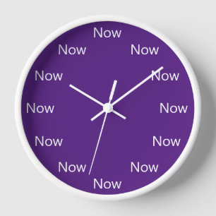 Jetzt ist Zen™ Hintergrundfarbe Rund Uhr