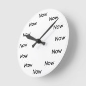 Jetzt ist Zen™ - Mindfulness Taoist Buddhist Runde Wanduhr (Winkel)