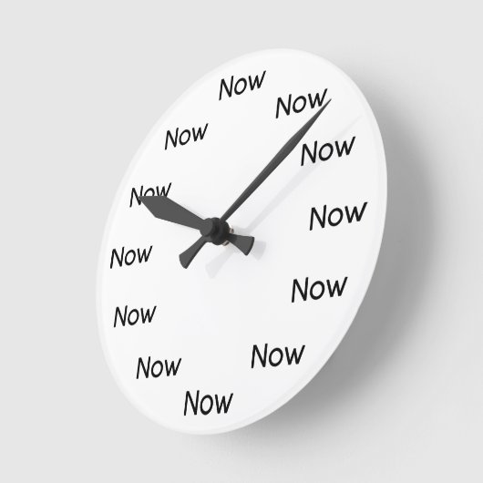 Jetzt ist Zen™ - Mindfulness Taoist Buddhist Runde Wanduhr (Winkel)