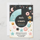 Jetzt Junge Mädchen 6 Monate Halbjahr Party Halbja Einladung (Vorderseite)