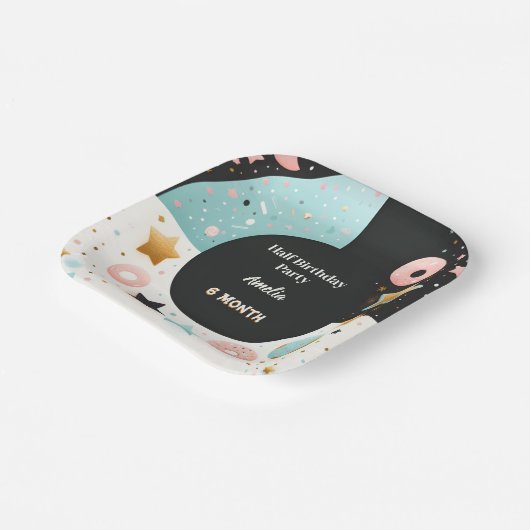 Jetzt Junge Mädchen 6 Monate Halbjahr Party Halbja Pappteller (Gewinkelt)