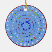 Jetzt kenne ich meine ABCs Round Ornament (Vorne)