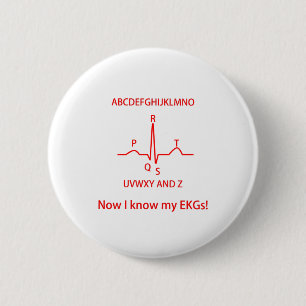 Jetzt kenne ich meine EKGs EKGs Doctor Nurse Medic Button