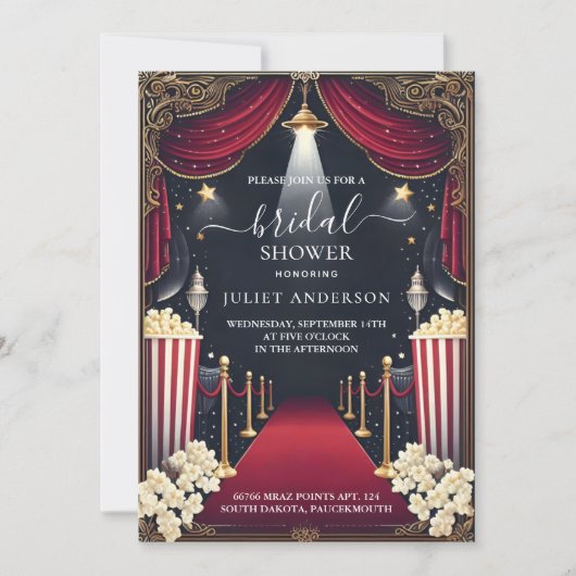 Jetzt Kinofilm Ticket am beliebtesten Brautparty Einladung (Vorderseite)