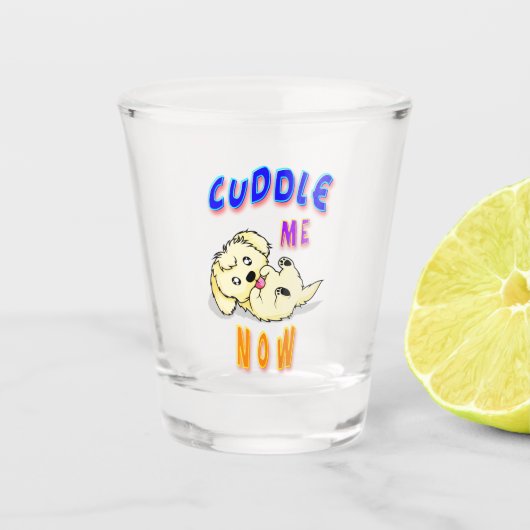 Jetzt knuddeln schnapsglas (Vorderseite)