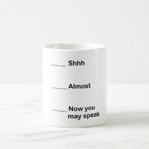 Jetzt können Sie sprechen Kaffeetasse