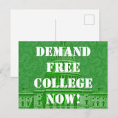 Jetzt kostenlose Uni verlangen Postkarte (Vorne/Hinten)