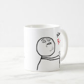 Jetzt Kuss-Raserei-Gesichts-Comic Meme Kaffeetasse (VorderseiteRechts)