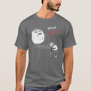 Jetzt Kuss-Raserei-Gesichts-Comic Meme T-Shirt