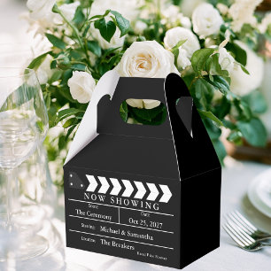 Jetzt laufende Filmklappe Hochzeitsgunst Geschenkschachtel