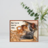 Jetzt lege ich mich in den Schlaf, um die individu Postkarte (Stehend Vorderseite)