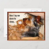 Jetzt lege ich mich in den Schlaf, um die individu Postkarte (Vorne/Hinten)