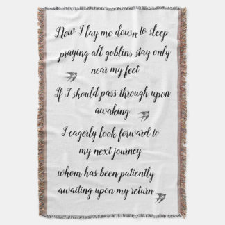 Jetzt lege ich mich ins Bett Decke