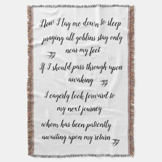 Jetzt lege ich mich ins Bett Decke (Vorderseite Vertikal)