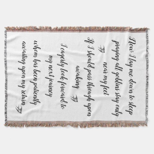 Jetzt lege ich mich ins Bett Decke (Vorderseite)