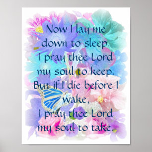 "Jetzt lehre ich mich hinunter zum Schlafen" Art P Poster