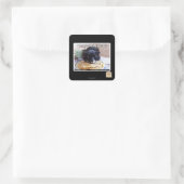 Jetzt meine quadratischer aufkleber (Tasche)