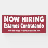 Jetzt mieten / Estamos Contratandando Spanisches B Banner (Horizontal)