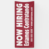 Jetzt mieten / Estamos Contratandando Spanisches B Banner (Vertikal)