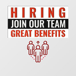 Jetzt mieten in unserem Team Große Vorteile nach M Fensteraufkleber