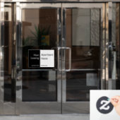 Jetzt mit dem Leasing von Schwarz-Weiß-Wohnung Nam Fensteraufkleber (Büro Tür)