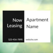 Jetzt mit dem Leasing von Schwarz-Weiß-Wohnung Nam Fensteraufkleber (Blatt 3)