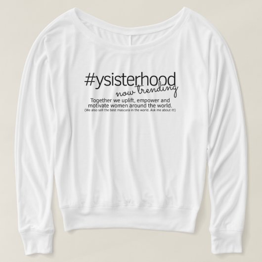 Jetzt neigendes YSisterhood T-Shirt (Design vorne)
