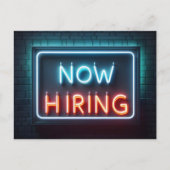 Jetzt Neon Sign für Bridge einstellen Postkarte (Vorderseite)