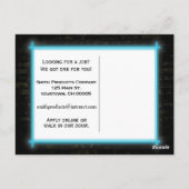 Jetzt Neon Sign für Bridge einstellen Postkarte (Rückseite)