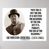 Jetzt nicht das Ende (Winston Churchill) Poster (Vorne)