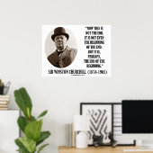 Jetzt nicht das Ende (Winston Churchill) Poster (Heimbüro)