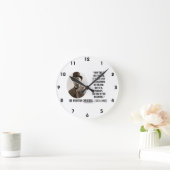 Jetzt nicht das Ende (Winston Churchill) Runde Wanduhr (Zuhause)