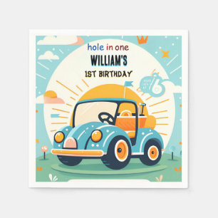 jetzt noch ein niedliches Golfloch in einem ersten Serviette