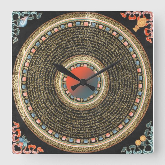 Jetzt O'Clock II Quadratische Wanduhr (Vorderseite)