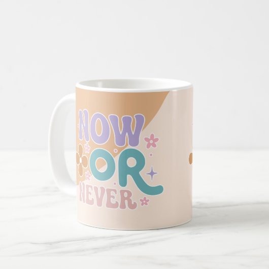 Jetzt oder nie | Inspirationsangebot Kaffeetasse (Vorderseite Links)