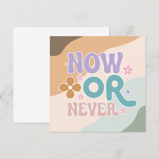 Jetzt oder nie | Inspirationskurskarte (Vorne/Hinten)