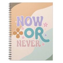 Jetzt oder nie inspirierende Zitat farbige Pastete