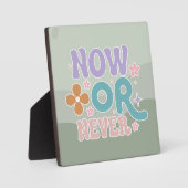 Jetzt oder nie inspirierendes Zitat Aquamarine grü Fotoplatte (Vorderseite)