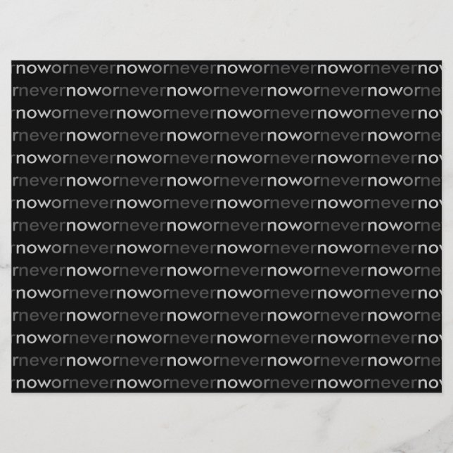 Jetzt oder nie verschwinden Zitate für Aufschieber (Vorderseite)