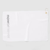 Jetzt oder nie verschwinden Zitate für Aufschieber Golfhandtuch (Horizontal)