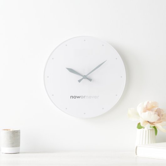 Jetzt oder nie verschwinden Zitate für Aufschieber Große Wanduhr (Zuhause)