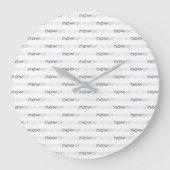 Jetzt oder nie verschwinden Zitate für Aufschieber Große Wanduhr (Vorderseite)