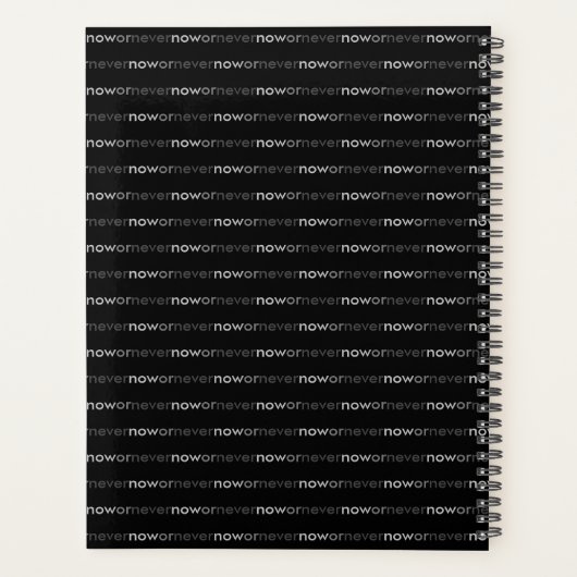 Jetzt oder nie verschwinden Zitate für Aufschieber Planer (Rückseite)