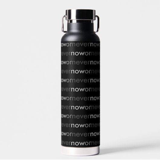 Jetzt oder nie verschwinden Zitate für Aufschieber Trinkflasche (Vorne)