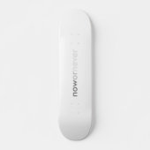 Jetzt oder nie wieder Minimalistisch weiß zitieren Skateboard (Vorne)
